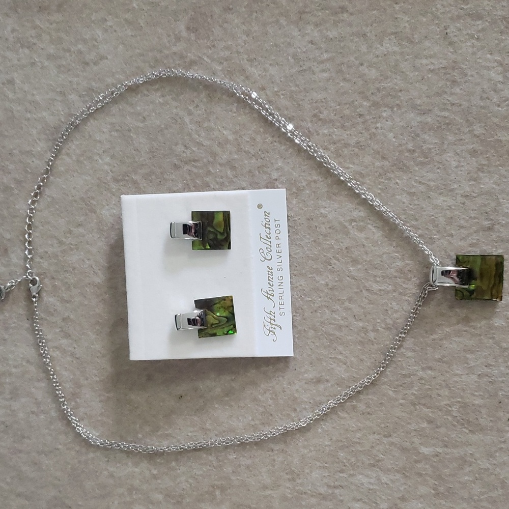 NWT Sterling silver necklace and earring set